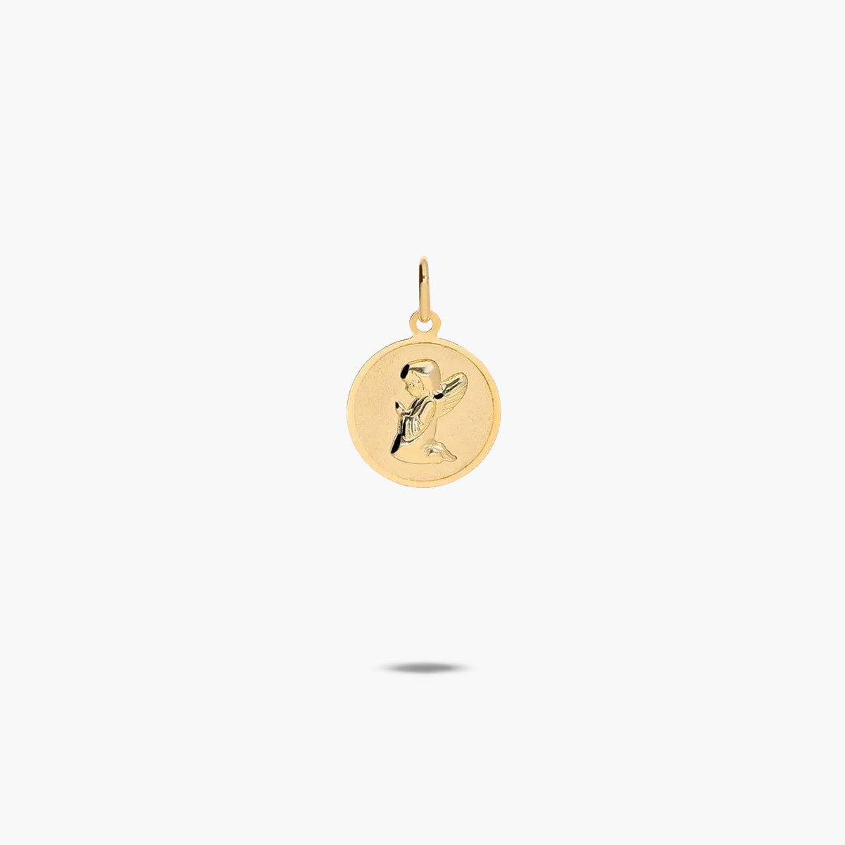 Medalla ángel de oro 18K 14 mm