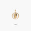 Medalla Virgen niña con velo de oro 18K nácar 16 mm