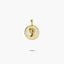 Medalla Virgen niña con velo de oro 18K 16 mm