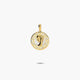 Medalla Virgen niña con velo de oro 18K 16 mm