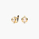 Pendientes de oro 18K con perlas y circonitas 5 mm