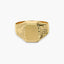 Sello rectangular dibujo espiga de oro 18K
