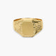 Sello rectangular dibujo espiga de oro 18K
