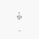 Colgante corazón de oro blanco 18K 6 mm EMOTION