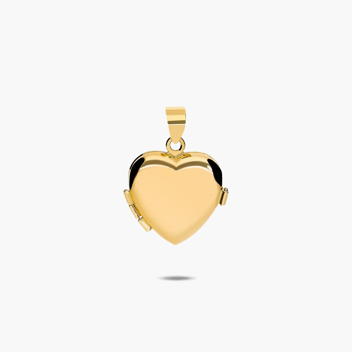 Colgante guardapelo corazon liso de oro 18K 20 mm