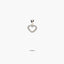 Colgante corazón de oro blanco 18K circonita 8 mm