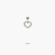 Colgante corazón de oro blanco 18K circonita 8 mm