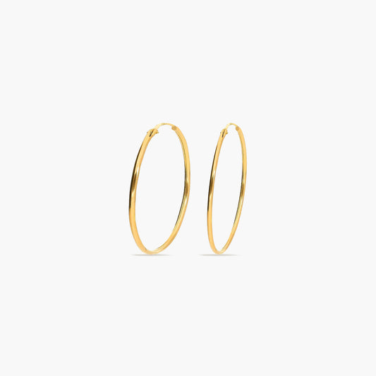 Pendientes de aro de oro 18K 20 mm