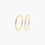 Pendientes de aro de oro 18K 20 mm