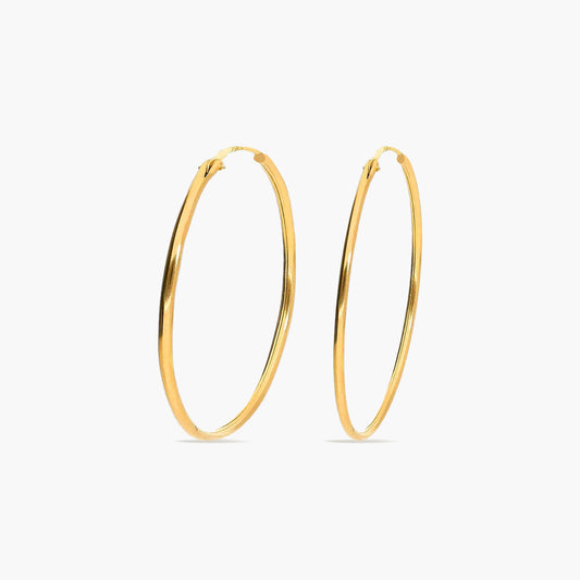 Pendientes de aro de oro 18K 27 mm