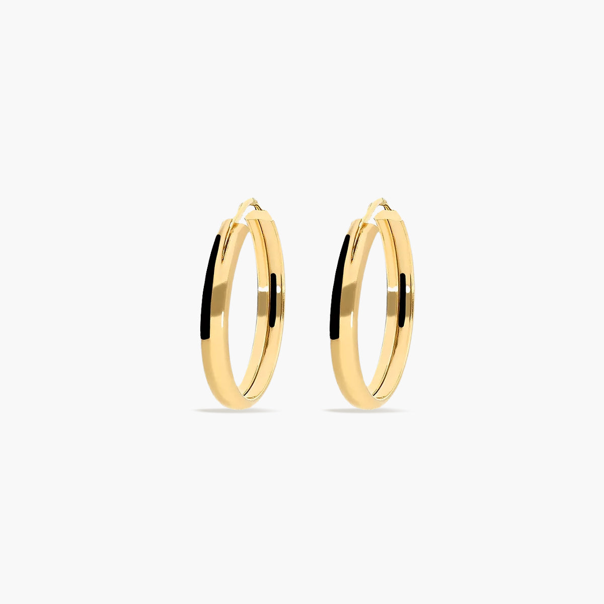 Pendientes de aro de oro 18K 18 mm