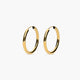 Pendientes de aro lisos de oro 18K 20 mm