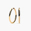 Pendientes de aro lisos de oro 18K 25 mm