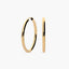 Pendientes de aro liso de oro 18K 25 mm