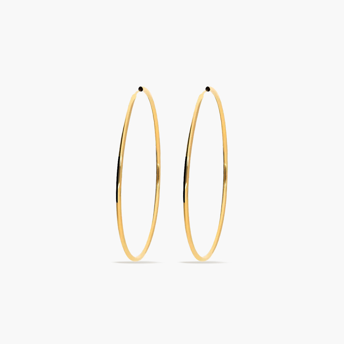 Pendientes de aro lisos de oro 18K 25 mm