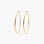 Pendientes de aro lisos de oro 18K 25 mm