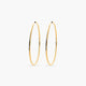 Pendientes de aro lisos de oro 18K 25 mm