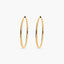 Pendientes de aro lisos de oro 18K 30 mm