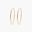 Pendientes de aro lisos de oro 18K 40 mm