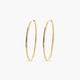 Pendientes de aro lisos de oro 18K 40 mm