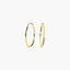 Pendientes de aro lisos de oro 18K 18 mm
