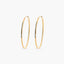 Pendientes de aro lisos de oro 18K 22 mm