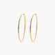 Pendientes de aro lisos de oro 18K 22 mm