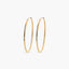 Pendientes de aro lisos de oro 18K 25 mm