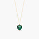 Collar corazón de oro 18K circonita verde 6 mm FEELINGS