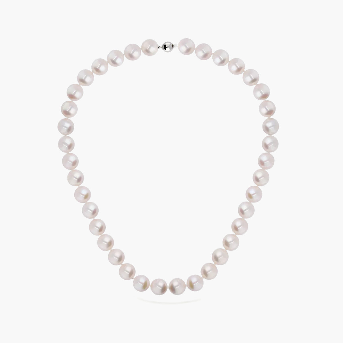 Collar de oro blanco 18K perlas 47 cm