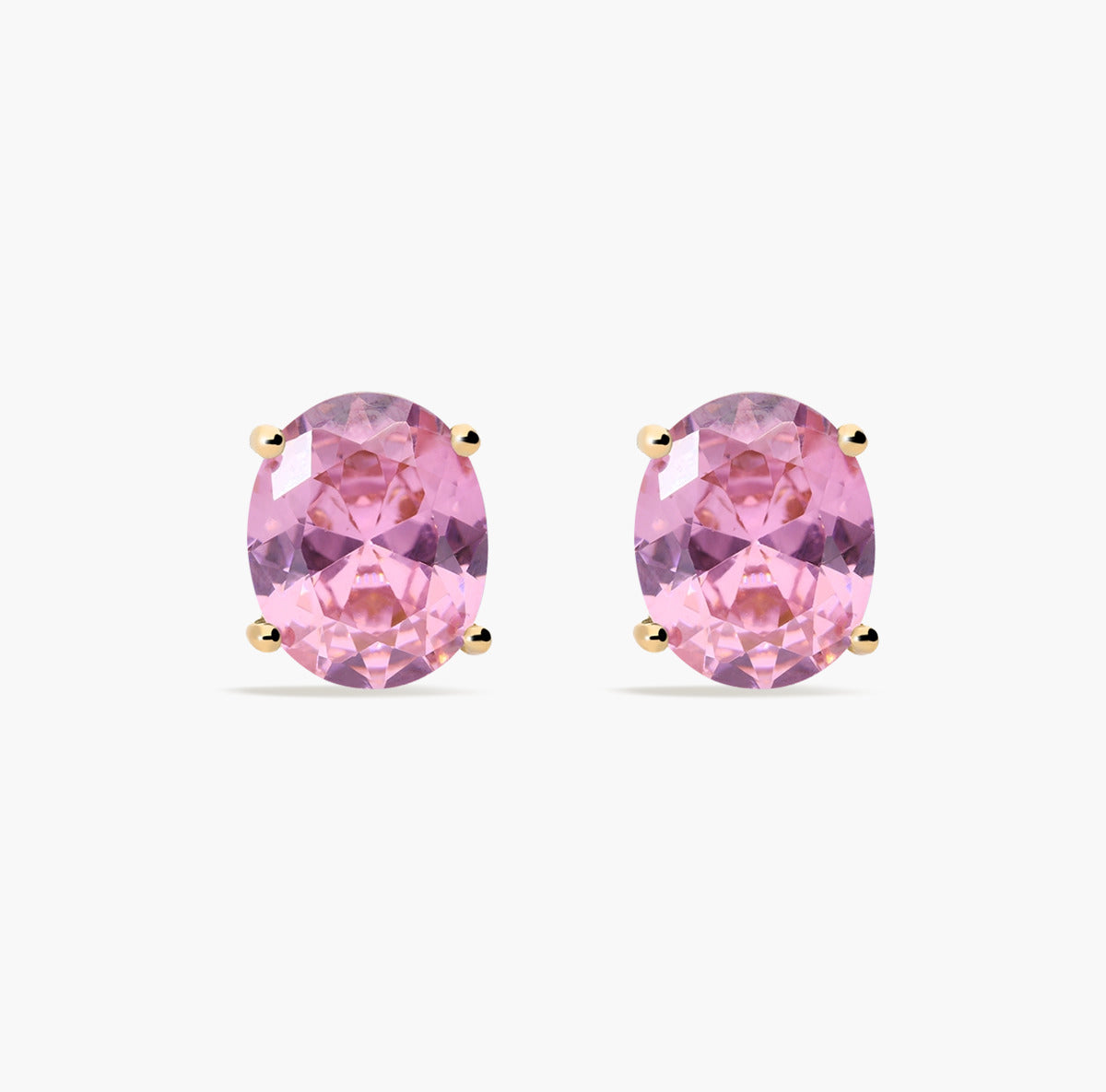 Pendientes de oro 18K circonita rosa 12 mm COLORS