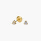 Pendientes de oro 18K circonita 2 mm