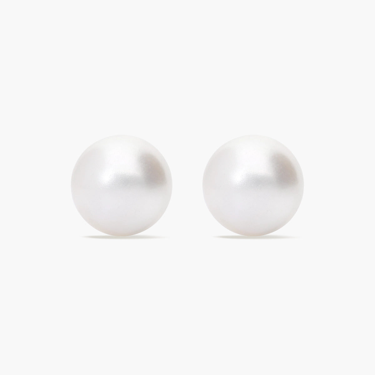 Pendientes de botón de oro 18K con perlas 11 mm