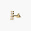 Piercing de oreja reversible de oro 18K circonitas 6 mm