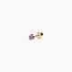Piercing de oreja de oro 18K circonita violeta 2 mm