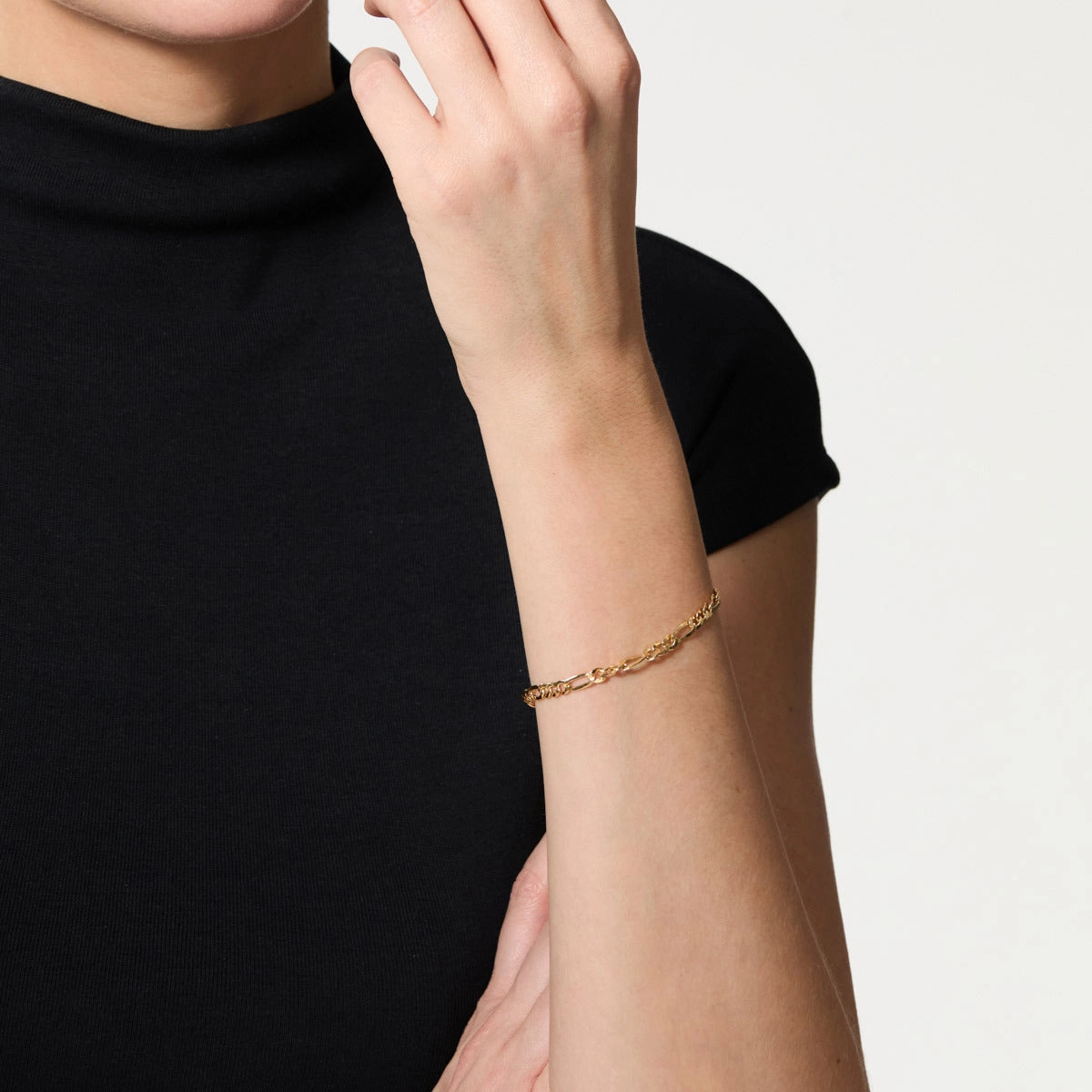 Pulsera de oro 18K eslabón programda 19 cm