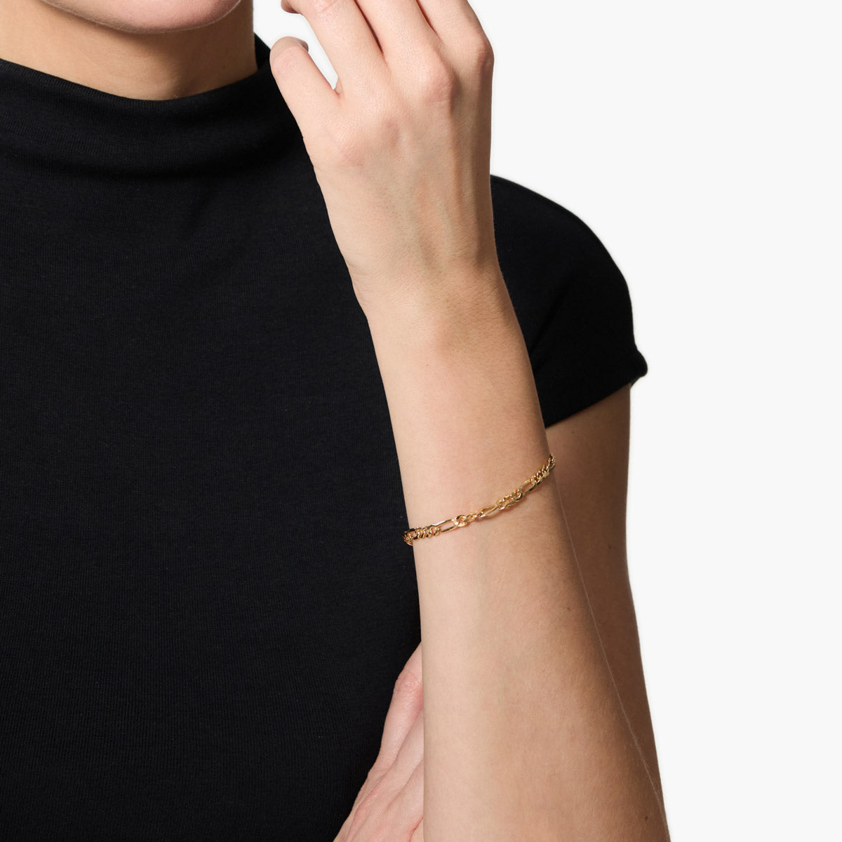 Pulsera de oro 18K eslabón programda 19 cm