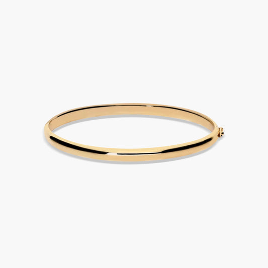 Pulsera rígida redonda de oro 18K 50x65 mm