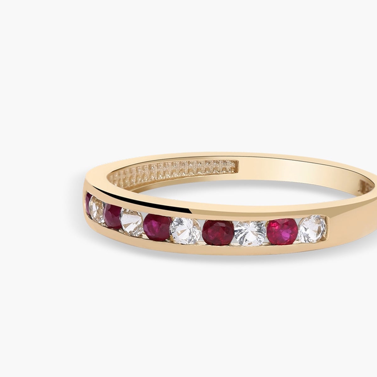 Anillo de oro 18K rubí 