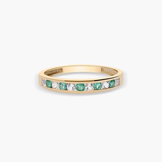 Anillo de oro 18K esmeralda