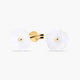 Pendientes flor de oro 18K nácar 10 mm