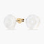 Pendientes flor de oro 18K nácar 10 mm