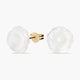 Pendientes flor de oro 18K nácar 10 mm