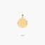 Colgante disco de oro blanco 18K 18 mm
