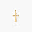 Cruz palo rectangular liso de oro 18K 22 mm