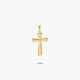 Cruz palo rectangular liso de oro 18K 22 mm
