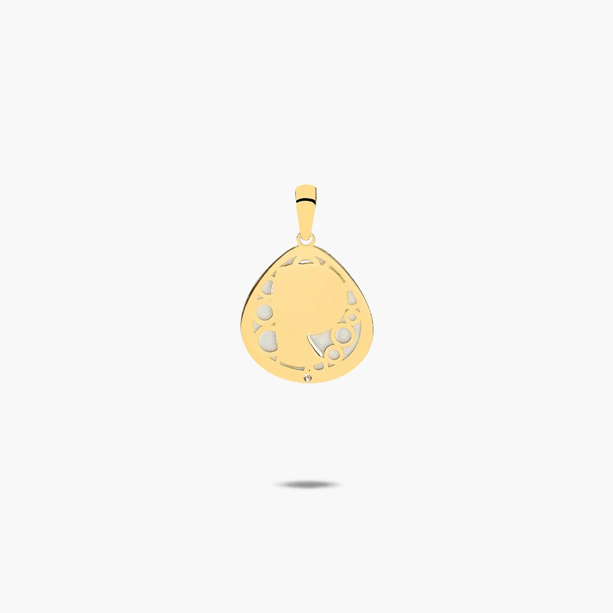 Medalla Virgen niña con velo de oro 18K 18 mm