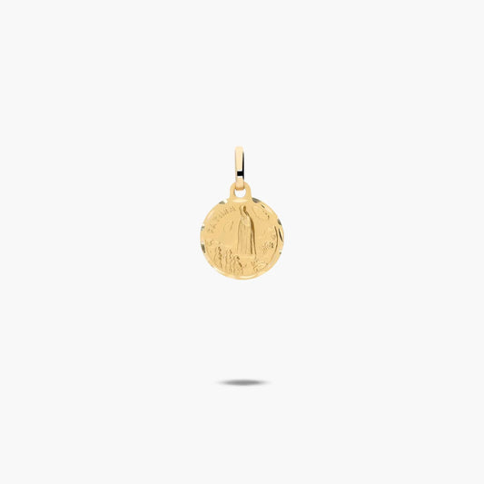Medalla Virgen de Fátima de oro 18K 12 mm