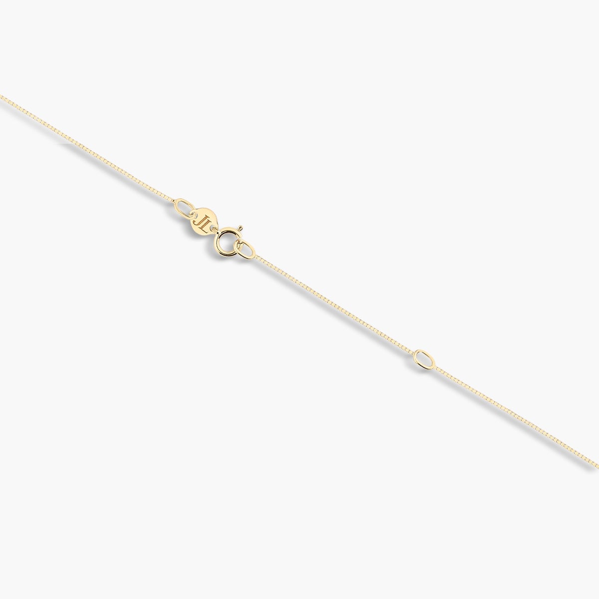 Collar de oro 18K diamante natural 0.03 ct.