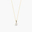 Collar de oro 18K diamante natural 0.10 ct. SUN
